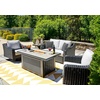 image:imageSignature Design by Ashley Beachcroft Casual Weather and Rust Resistant BatteryOperated Outdoor Fire Pit Table with Adjustable Flame Control and Protective Cover Black amp Light GrayBlack