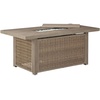 image:imageSignature Design by Ashley Beachcroft Casual Weather and Rust Resistant BatteryOperated Outdoor Fire Pit Table with Adjustable Flame Control and Protective Cover Black amp Light GrayBeige