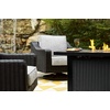 image:imageSignature Design by Ashley Beachcroft Casual Weather and Rust Resistant BatteryOperated Outdoor Fire Pit Table with Adjustable Flame Control and Protective Cover Black amp Light GrayBlack