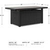 image:imageSignature Design by Ashley Beachcroft Casual Weather and Rust Resistant BatteryOperated Outdoor Fire Pit Table with Adjustable Flame Control and Protective Cover Black amp Light GrayBlack