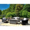 image:imageSignature Design by Ashley Beachcroft Casual Weather and Rust Resistant BatteryOperated Outdoor Fire Pit Table with Adjustable Flame Control and Protective Cover Black amp Light GrayBlack