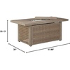 image:imageSignature Design by Ashley Beachcroft Casual Weather and Rust Resistant BatteryOperated Outdoor Fire Pit Table with Adjustable Flame Control and Protective Cover Black amp Light GrayBeige