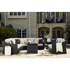 image:imageSignature Design by Ashley Beachcroft Casual Weather and Rust Resistant BatteryOperated Outdoor Fire Pit Table with Adjustable Flame Control and Protective Cover Black amp Light GrayBlack