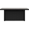 image:imageSignature Design by Ashley Beachcroft Casual Weather and Rust Resistant BatteryOperated Outdoor Fire Pit Table with Adjustable Flame Control and Protective Cover Black amp Light GrayBlack