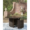 image:imageSignature Design by Ashley Outdoor Fire Pit Table Round Wicker Propane