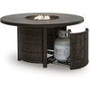 image:imageSignature Design by Ashley Outdoor Fire Pit Table Round Wicker Propane