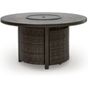 image:imageSignature Design by Ashley Outdoor Fire Pit Table Round Wicker Propane
