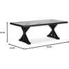 image:imageSignature Design by Ashley Beachcroft Outdoor Dining Table RustResistant Farmhouse Design with Porcelain Tabletop and Umbrella Hole for Patio Entertaining BlackLight Gray 84InchBlack