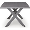 image:imageSignature Design by Ashley Dillon Beach Outdoor Dining Table AllWeather Aluminum for Patio Backyard and Garden Gatherings Rectangular Design Gray 71 Inch