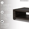 image:imageSignature Design by Ashley Grasson Lane Outdoor Wicker Cocktail Table with Aluminum Frame BrownCoffee Table