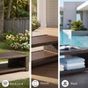 image:imageSignature Design by Ashley Grasson Lane Outdoor Wicker Cocktail Table with Aluminum Frame BrownCoffee Table