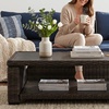 image:imageSignature Design by Ashley Grasson Lane Outdoor Wicker Cocktail Table with Aluminum Frame BrownCoffee Table
