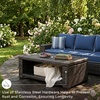 image:imageSignature Design by Ashley Grasson Lane Outdoor Wicker Cocktail Table with Aluminum Frame BrownCoffee Table