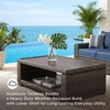 image:imageSignature Design by Ashley Grasson Lane Outdoor Wicker Cocktail Table with Aluminum Frame BrownCoffee Table