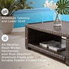 image:imageSignature Design by Ashley Grasson Lane Outdoor Wicker Cocktail Table with Aluminum Frame BrownCoffee Table