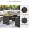 image:imageSignature Design by Ashley Outdoor Easy Isle MultiUse Resin Wicker Patio Table Dark Brown
