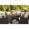 image:imageSignature Design by Ashley Outdoor Easy Isle MultiUse Resin Wicker Patio Table Dark Brown