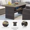 image:imageSignature Design by Ashley Outdoor Easy Isle MultiUse Resin Wicker Patio Table Dark Brown