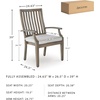 image:imageSignature Design by Ashley Patio Dining Table Sintered Stone 84 inOutdoor Arm Chair with Cushion Set of 2