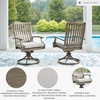 image:imageSignature Design by Ashley Patio Dining Table Sintered Stone 84 inOutdoor Swivel Chair with Cushion Set of 2