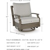 image:imageSignature Design by Ashley Patio Dining Table Sintered Stone 84 inOutdoor Swivel Glider Chair with Cushion