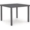 image:imageSignature Design by Ashley Point Bonita Outdoor Dining Table WeatherReady Aluminum With Umbrella Hole 38 Square Patio Or Porch Dining Gray Finish Easy Assembly