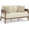 image:imageSignature Design by Ashley Serene Bay 6Person Outdoor Dining TableOutdoor Loveseat with Cushion