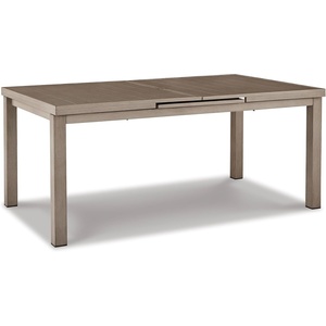 image:imageSignature Design by Ashley Beach Front Contemporary Outdoor Dining Extension Table Light BrownDining Table
