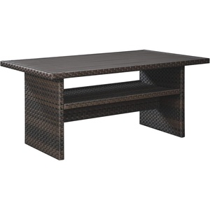 image:imageSignature Design by Ashley Outdoor Easy Isle MultiUse Resin Wicker Patio Table Dark Brown