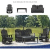 image:imageSignature Design by Ashley 1Piece HDPE Outdoor Glider Loveseat WhiteBlack
