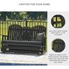 image:imageSignature Design by Ashley 1Piece HDPE Outdoor Glider Loveseat WhiteBlack