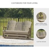 image:imageSignature Design by Ashley 1Piece HDPE Outdoor Glider Loveseat WhiteBrown