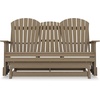 image:imageSignature Design by Ashley 1Piece HDPE Outdoor Glider Loveseat WhiteBrown