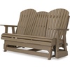 image:imageSignature Design by Ashley 1Piece HDPE Outdoor Glider Loveseat WhiteBrown