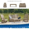 image:imageSignature Design by Ashley 1Piece HDPE Outdoor Glider Loveseat WhiteBrown