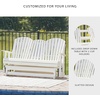 image:imageSignature Design by Ashley 1Piece HDPE Outdoor Glider Loveseat WhiteWhite