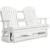 image:imageSignature Design by Ashley 1Piece HDPE Outdoor Glider Loveseat WhiteWhite