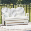 image:imageSignature Design by Ashley 1Piece HDPE Outdoor Glider Loveseat WhiteWhite