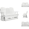 image:imageSignature Design by Ashley 1Piece HDPE Outdoor Glider Loveseat WhiteWhite
