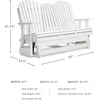 image:imageSignature Design by Ashley 1Piece HDPE Outdoor Glider Loveseat WhiteWhite