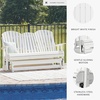 image:imageSignature Design by Ashley 1Piece HDPE Outdoor Glider Loveseat WhiteWhite
