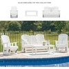 image:imageSignature Design by Ashley 1Piece HDPE Outdoor Glider Loveseat WhiteWhite