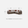 image:imageSignature Design by Ashley 3Piece Outdoor Patio Sectional Sofa Beige3Piece Outdoor Sectional