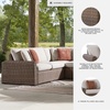 image:imageSignature Design by Ashley 3Piece Outdoor Patio Sectional Sofa Beige4Piece Outdoor Sectional