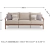 image:imageSignature Design by Ashley 3Seat Wicker Outdoor Patio Sofa Gray