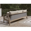 image:imageSignature Design by Ashley 3Seat Wicker Outdoor Patio Sofa Gray