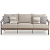image:imageSignature Design by Ashley 3Seat Wicker Outdoor Patio Sofa Gray