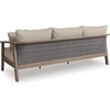image:imageSignature Design by Ashley 3Seat Wicker Outdoor Patio Sofa Gray