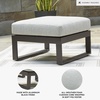 image:imageSignature Design by Ashley Beachloft Casual Square Outdoor Ottoman Cushion With Nuvella Cleanable Performance Fabric Light Gray amp Black 28 W x 28 D x 19 HOttoman