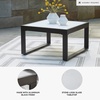 image:imageSignature Design by Ashley Beachloft Casual Square Outdoor Ottoman Cushion With Nuvella Cleanable Performance Fabric Light Gray amp Black 28 W x 28 D x 19 HCoffee Table